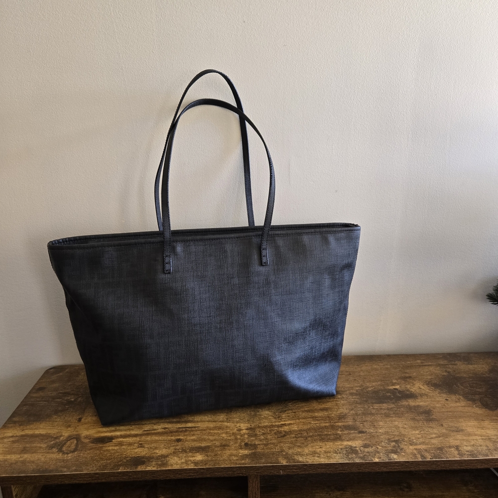 Fendi Black Leather-Trim Tote - Picture 2 of 11